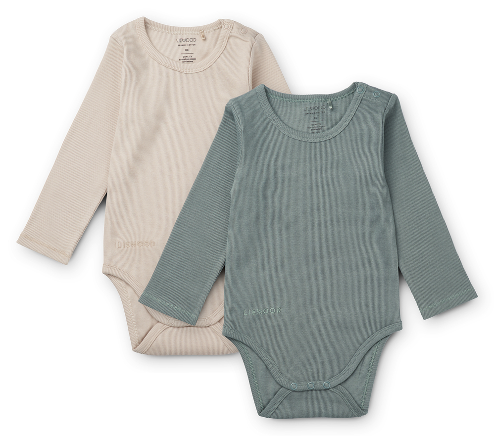 LIEWOOD Set bodýček Yanni - Blue fog/sandy mix Velikost: 24m