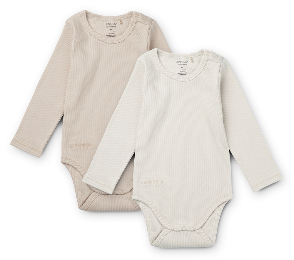 LIEWOOD Set bodýček Yanni - Creme de la creme/sandy mix Věk: 18M