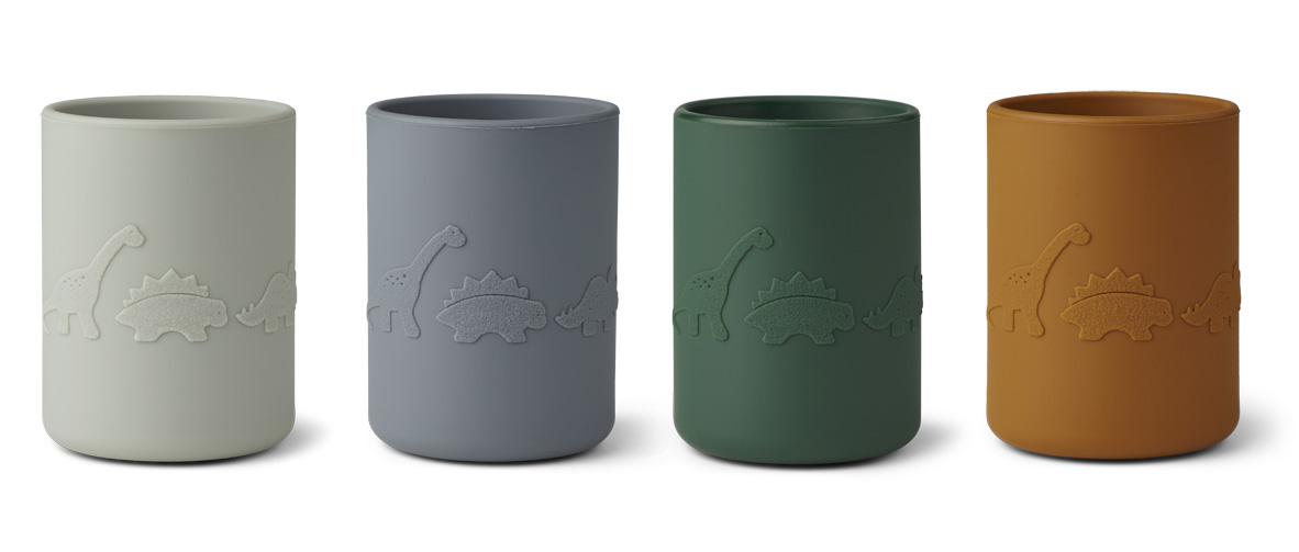 LIEWOOD Set kalíšků Ethan - Dino Blue