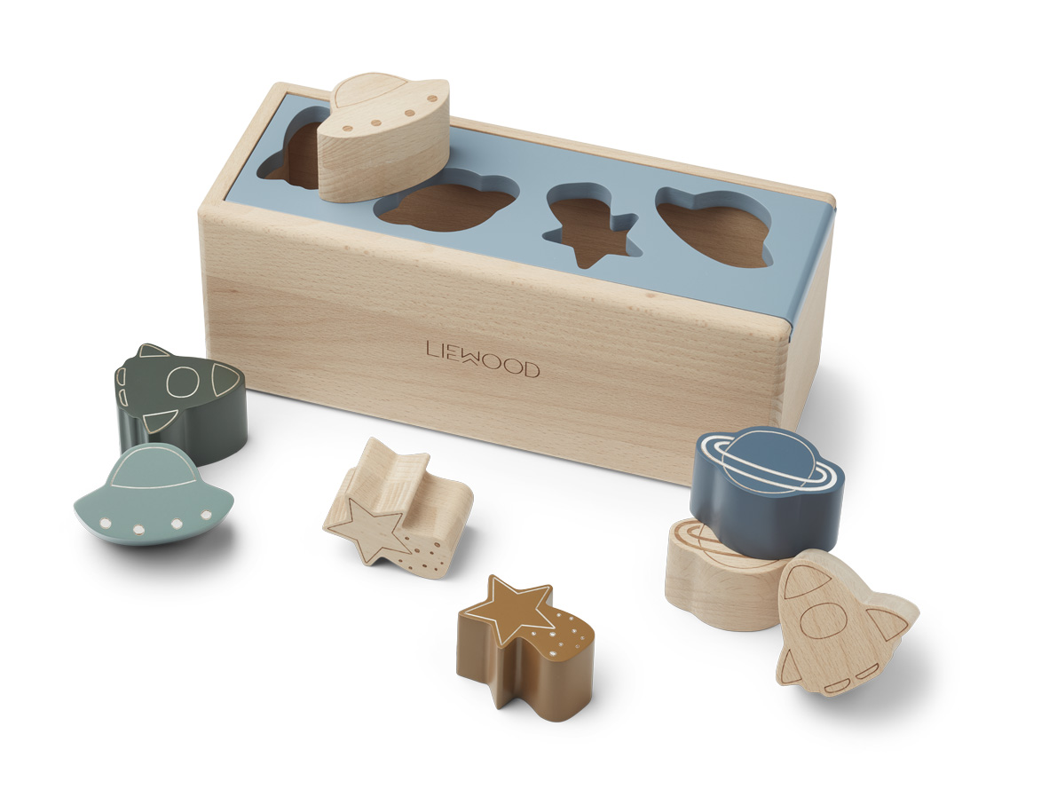 LIEWOOD Vkládací puzzle Midas - Space blue fog multi mix