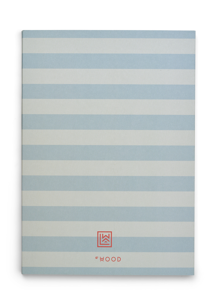 LIEWOOD Zápisník střední Jae - Stripe Sea blue/Sandy