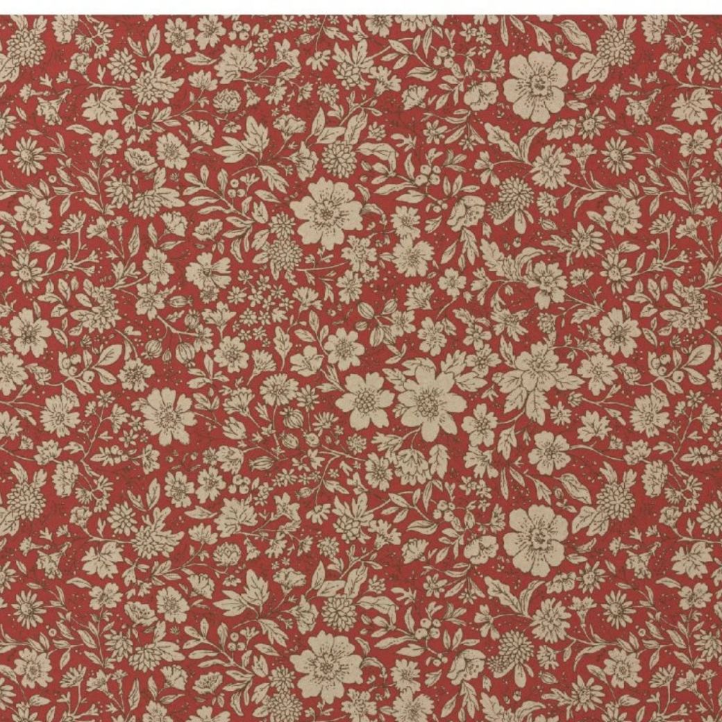 MAILEG Dárkový papír - Blossom red - 10m