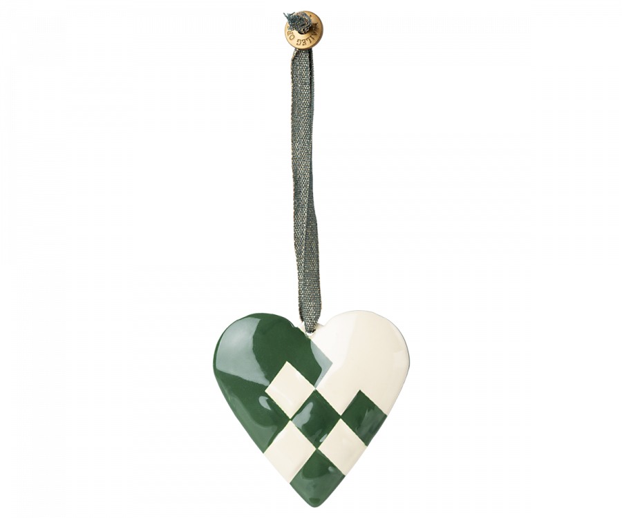 MAILEG Kovová ozdoba srdce - dark green