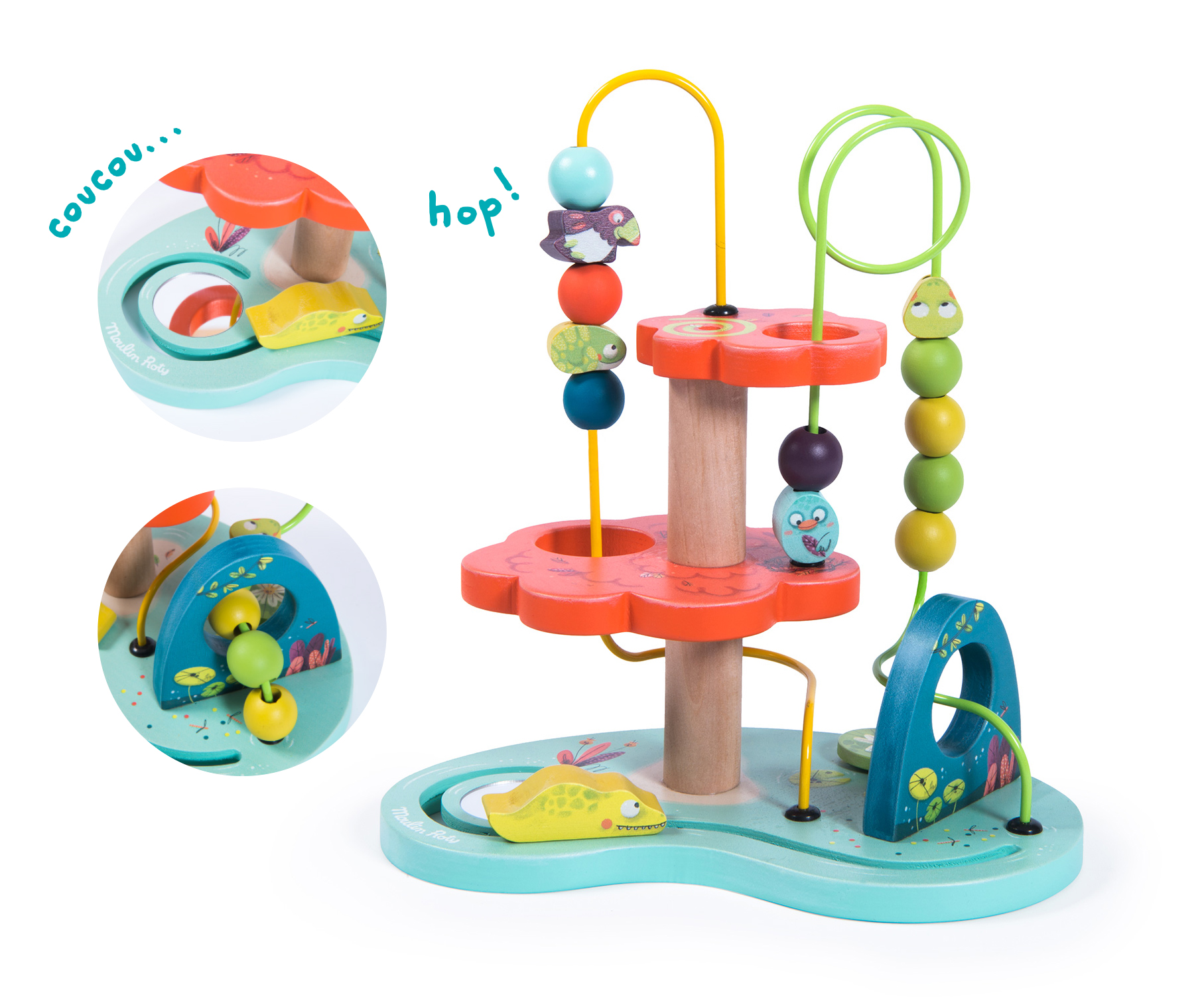 Dřevěná zvířátková proplétačka Moulin Roty