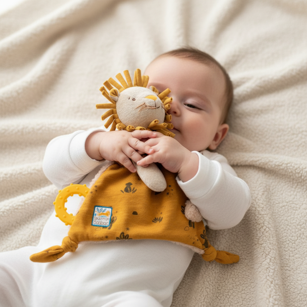 Mazlící šáteček s kousátkem Lvíček Moulin Roty