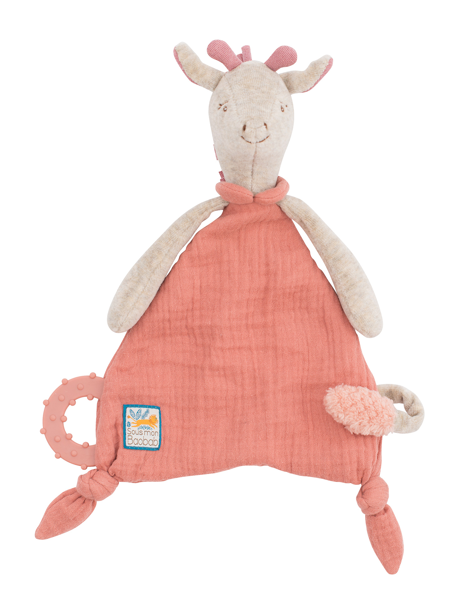 Mazlící šáteček s kousátkem žirafa Moulin Roty