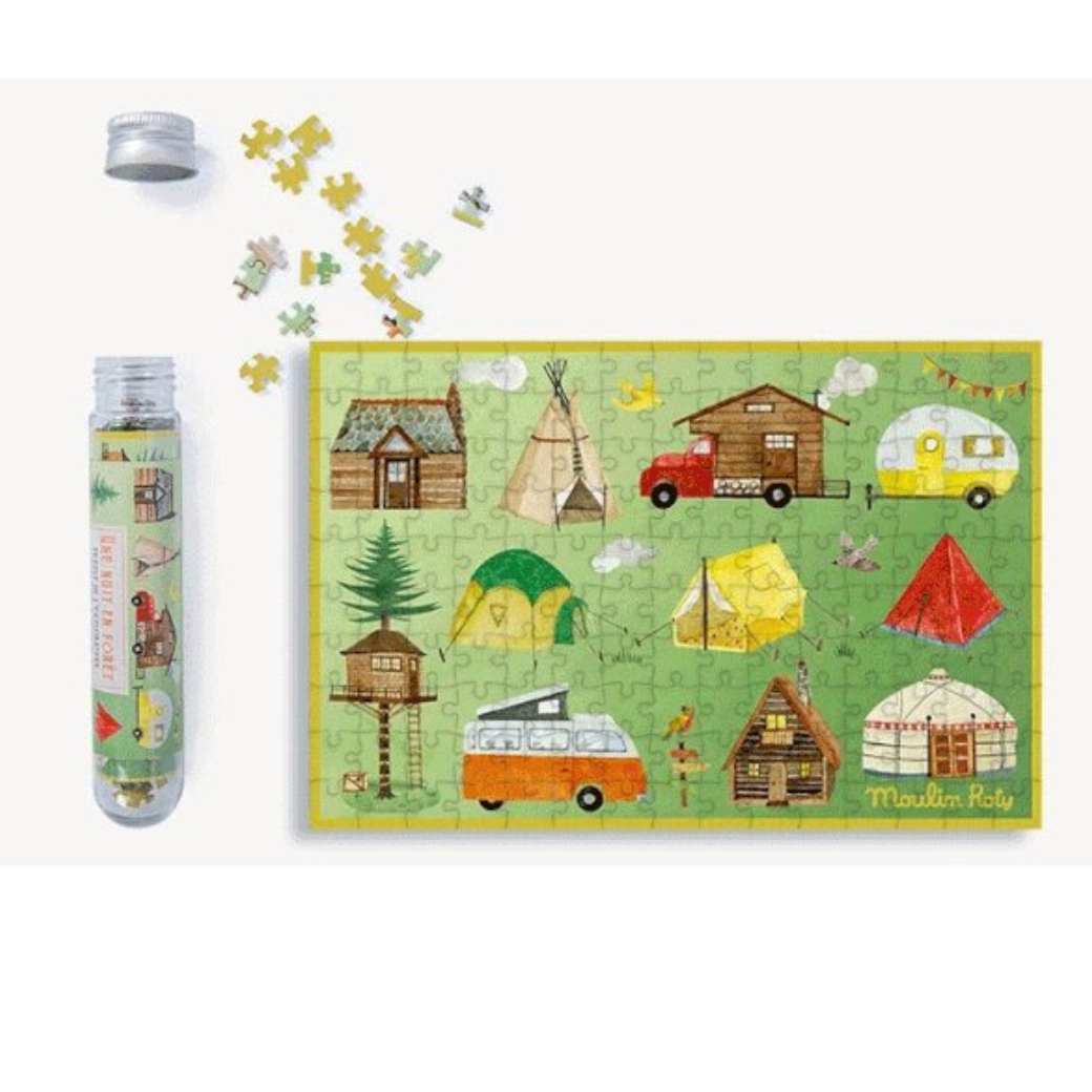 Moulin Roty mini puzzle Kempování