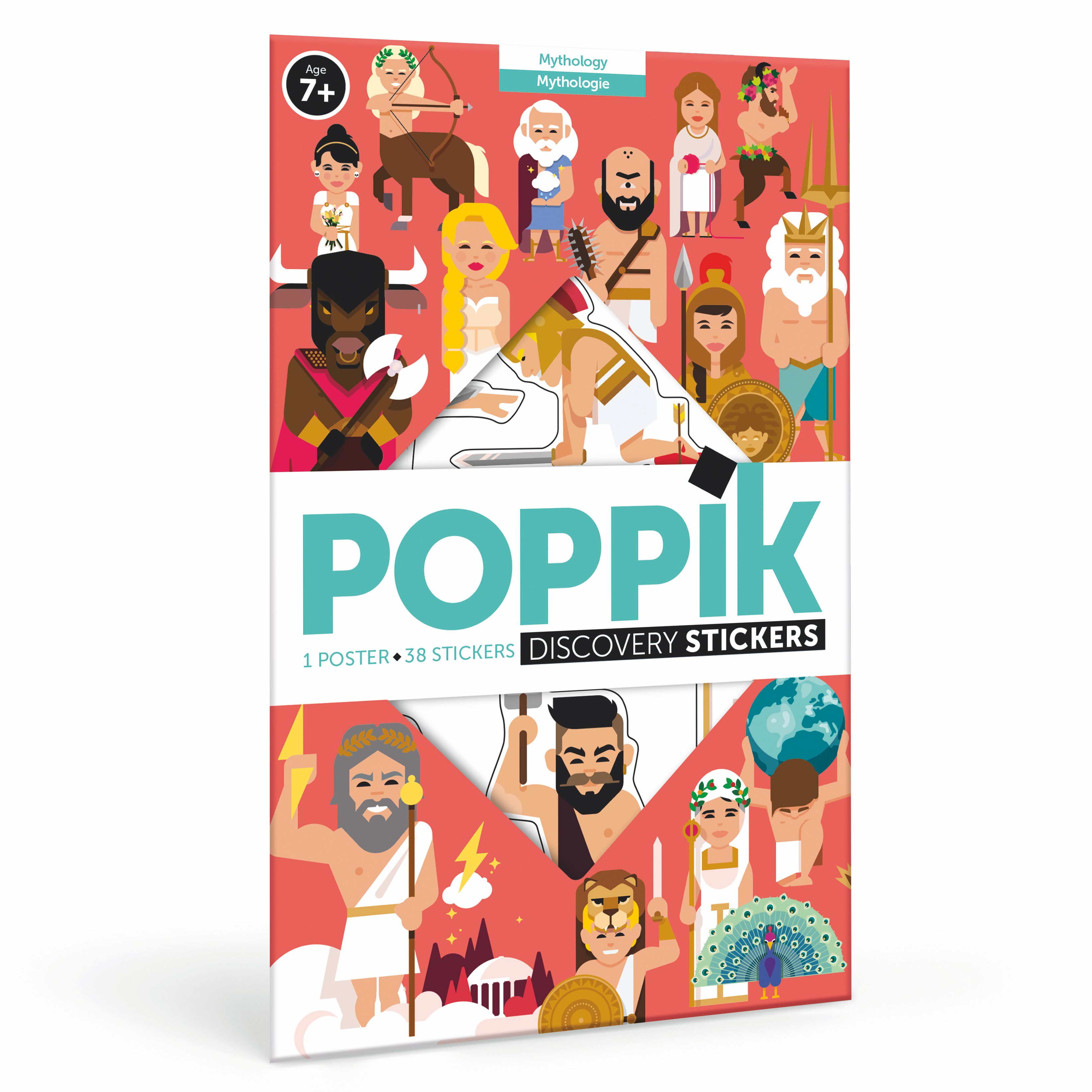 Vzdělávací samolepkový plakát Poppik - Mytologie
