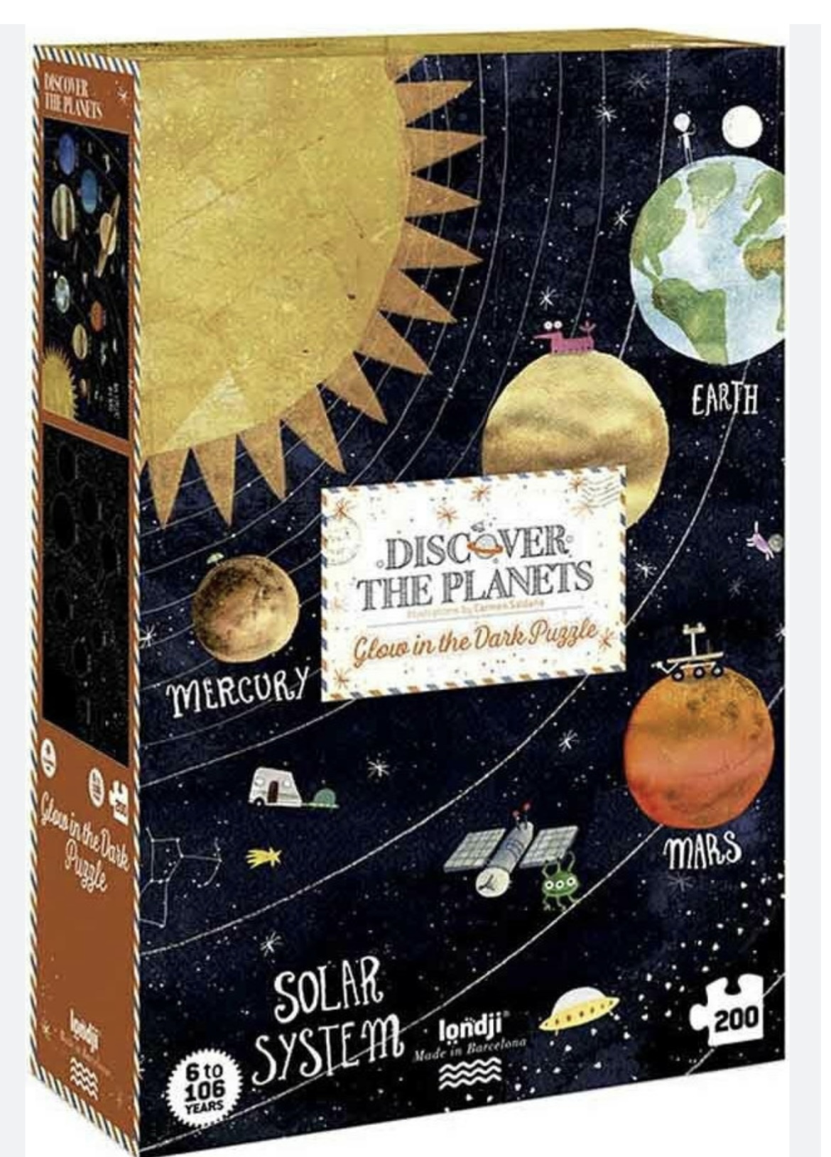 LONDJI Velké puzzle Fosforeskující planety - 200 pcs