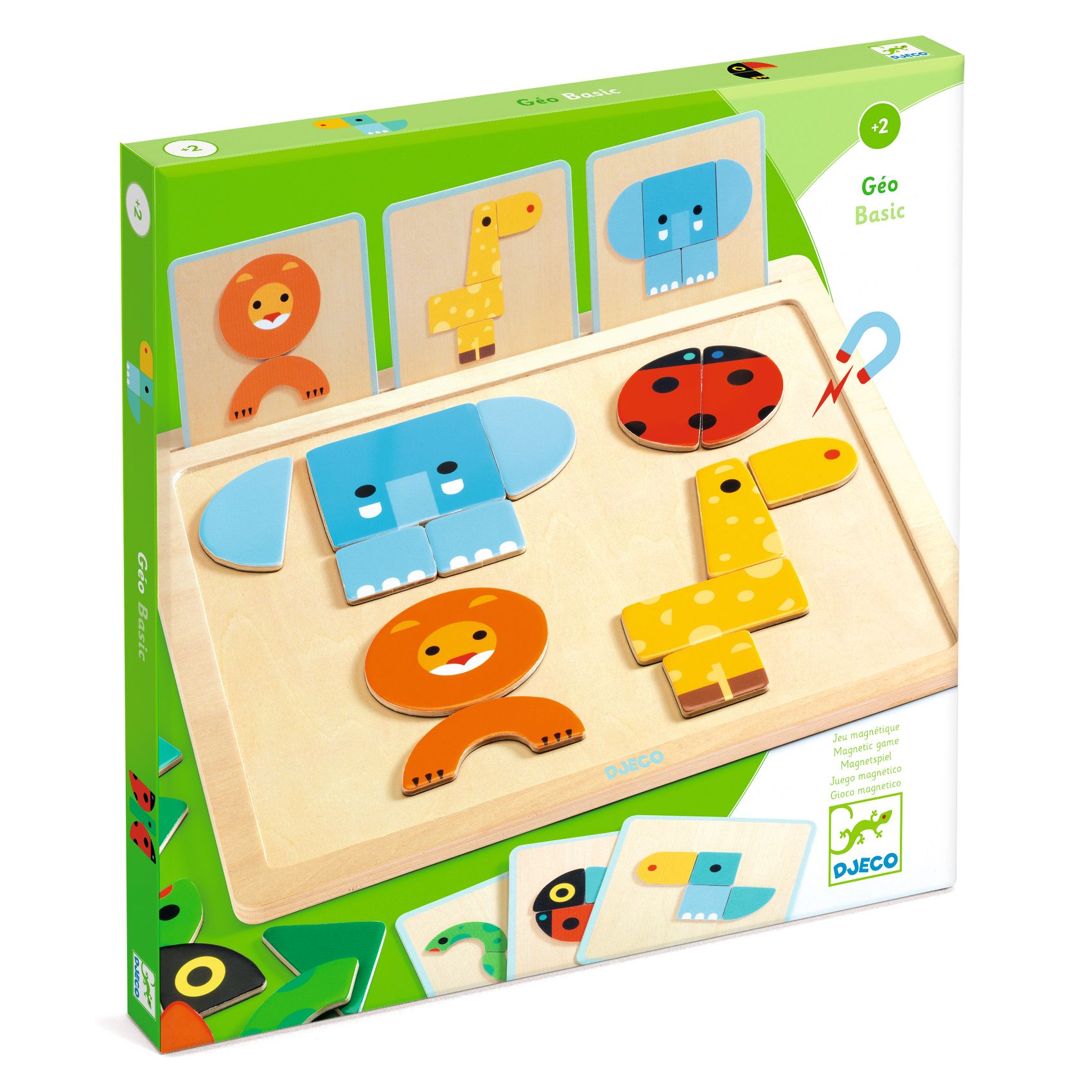 DJECO Vkládací puzzle Obličeje zvířatek