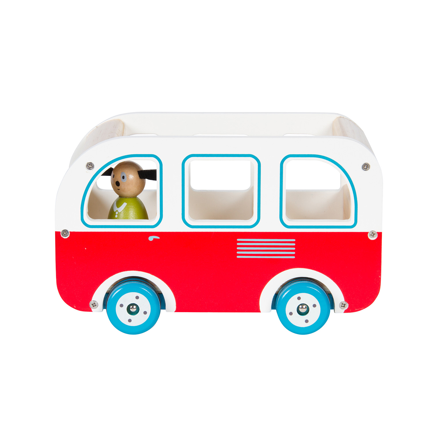 Dřevěný autobus La Grande Famille s Juliem