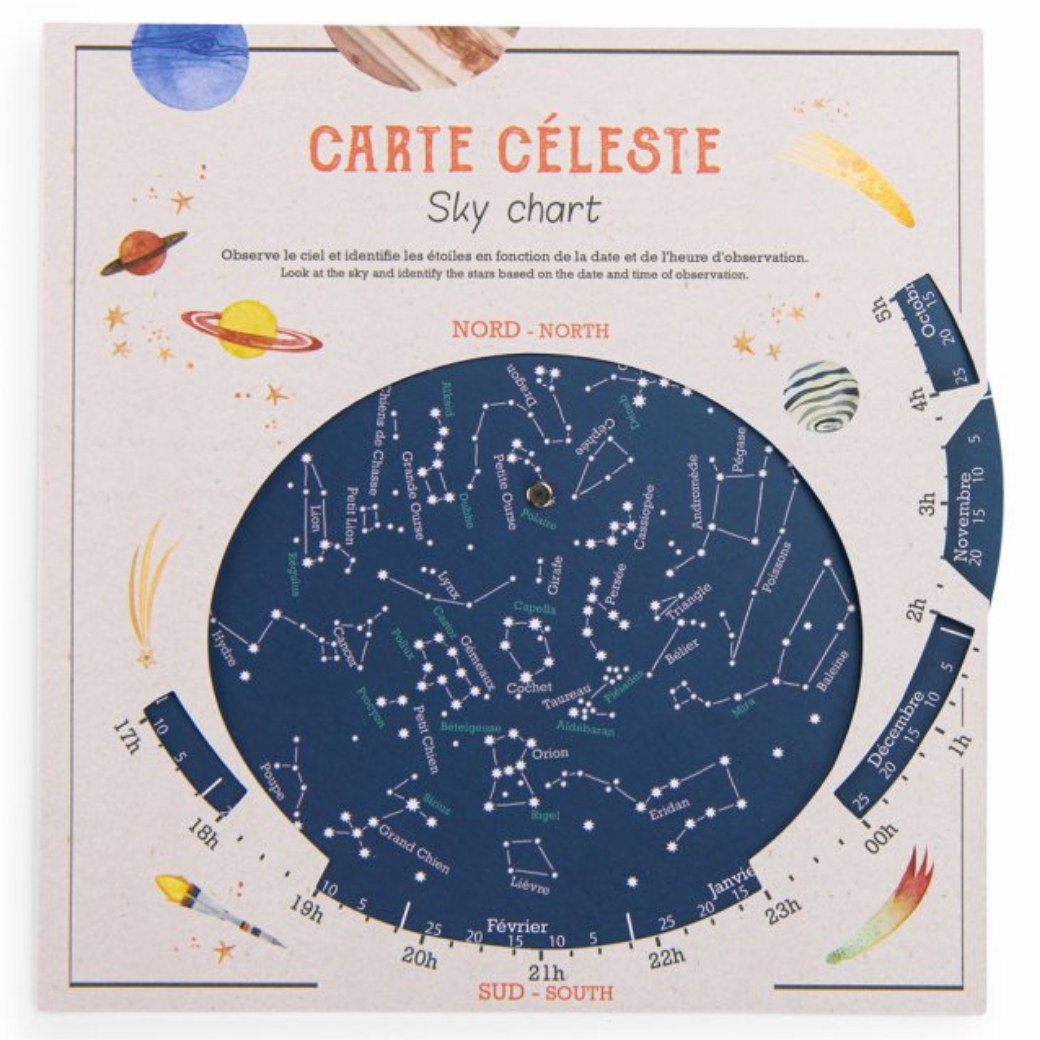 Mapa oblohy Moulin Roty