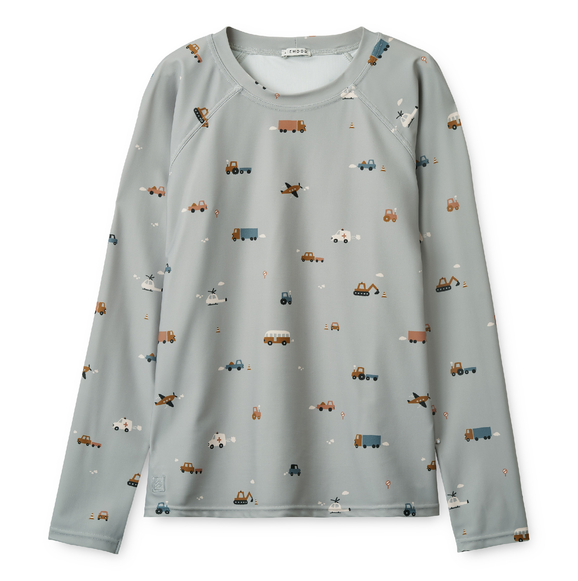LIEWOOD Plavecké triko Noah - Vehicles/Dove blue Velikost: 6m