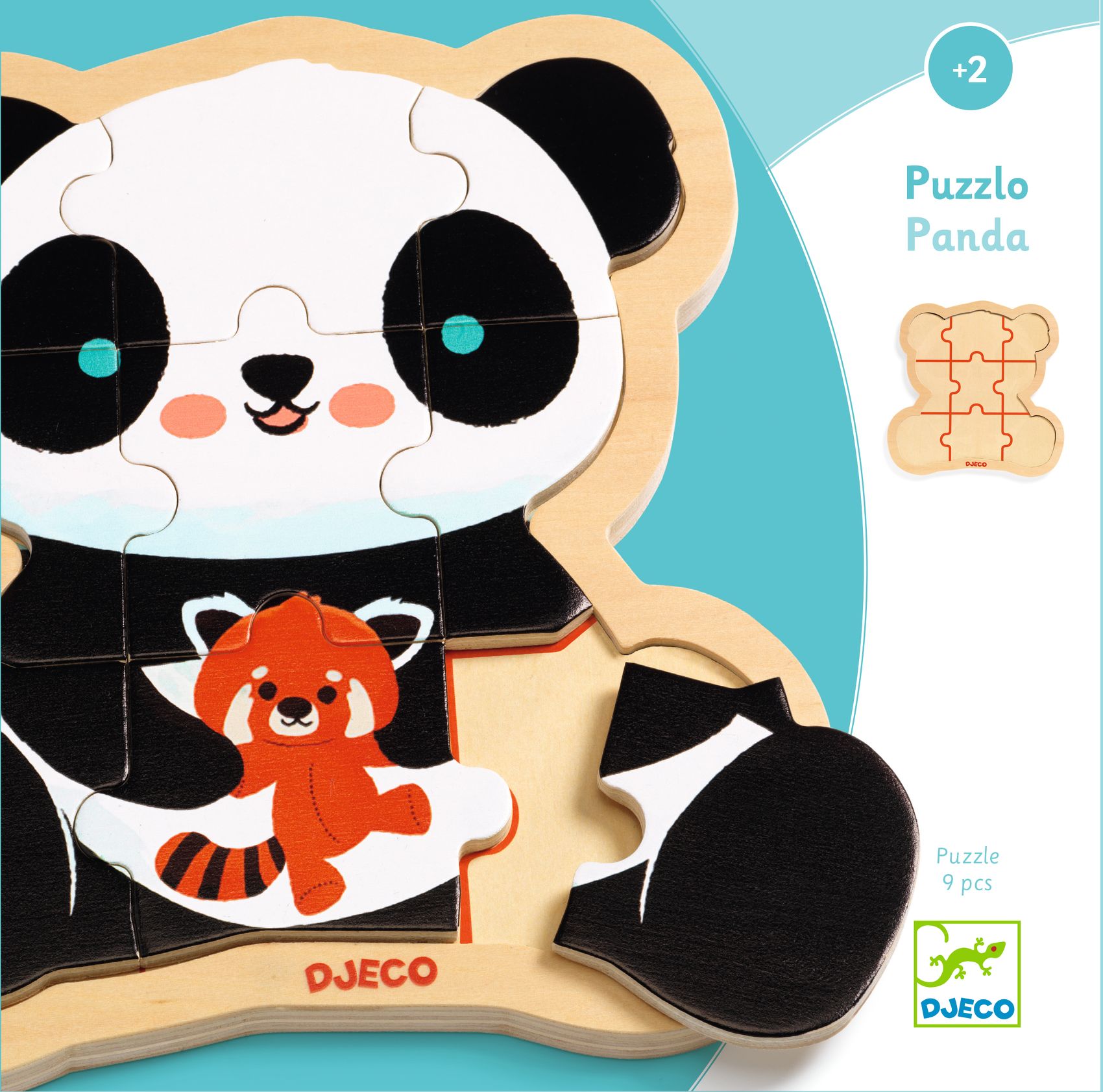 DJECO Reliéfní puzzle Panda