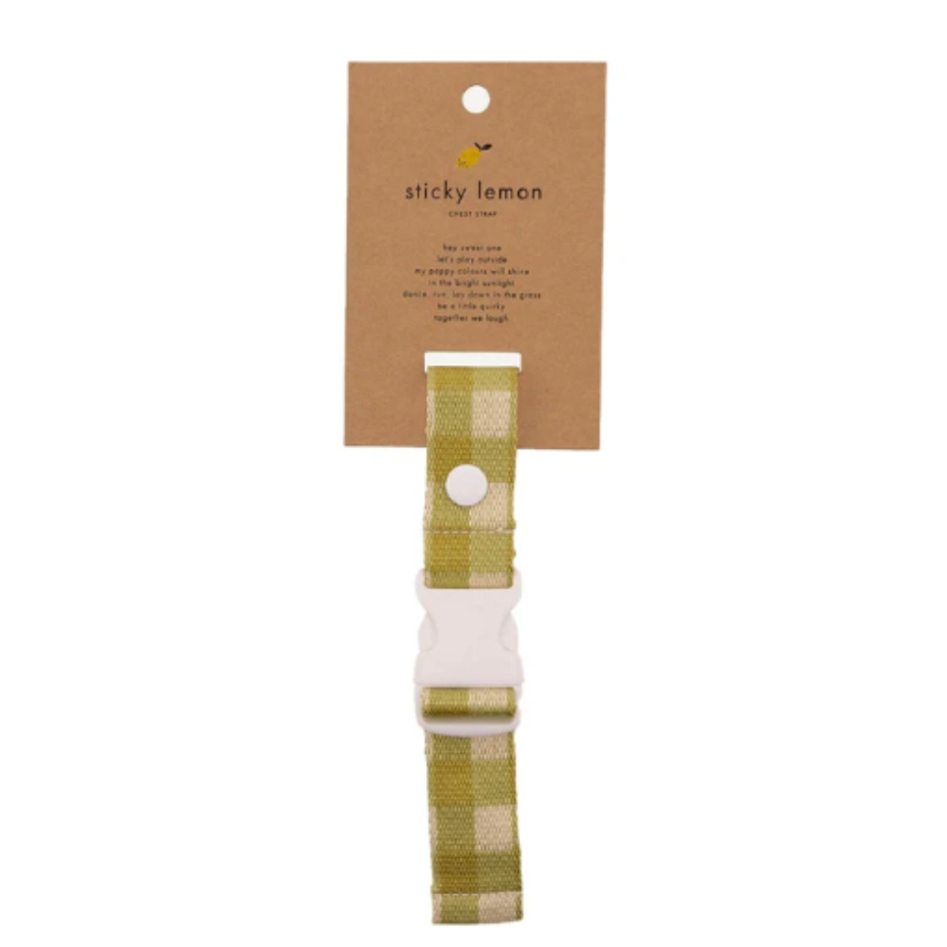 STICKY LEMON Hrudní popruh Gingham - pear green