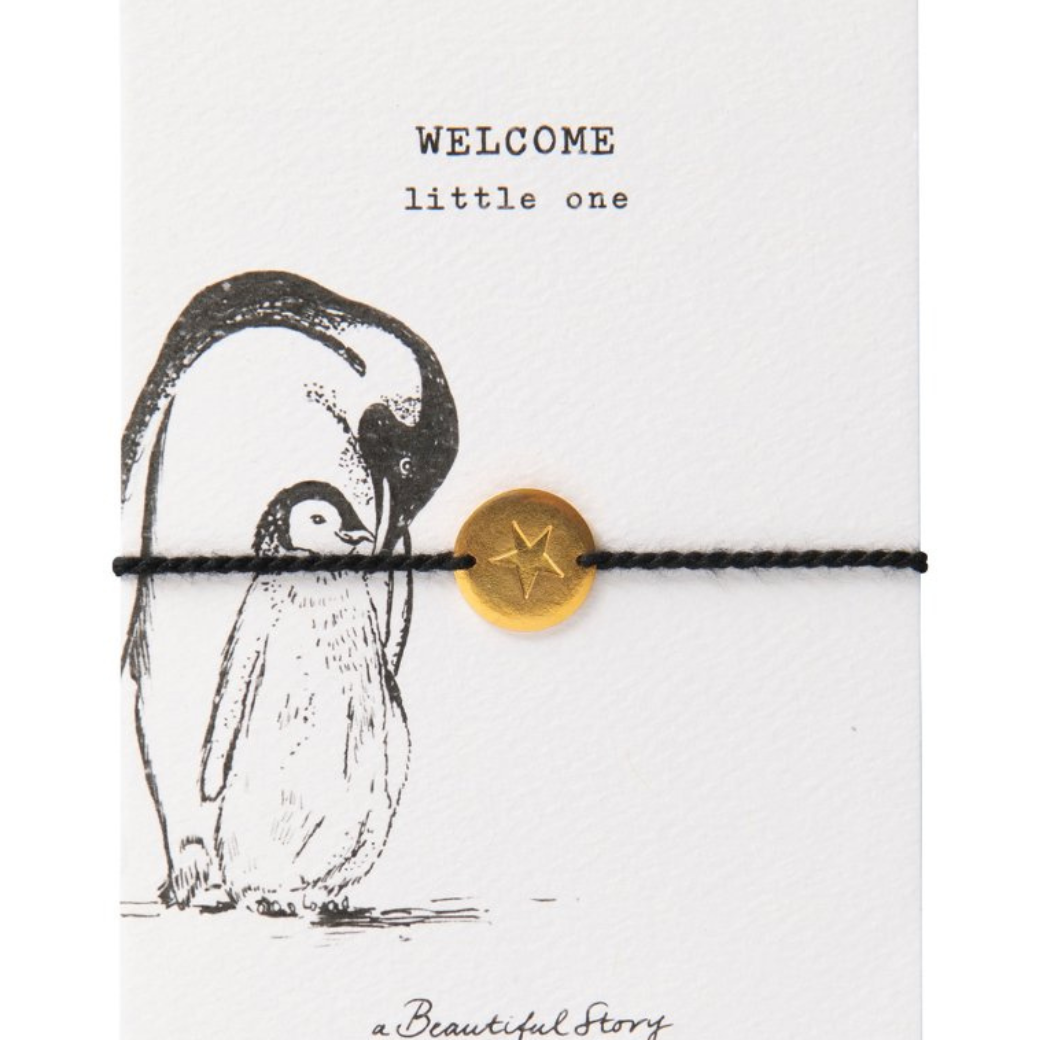 A BEAUTIFUL STORY Přáníčko s náramkem - Pinguin