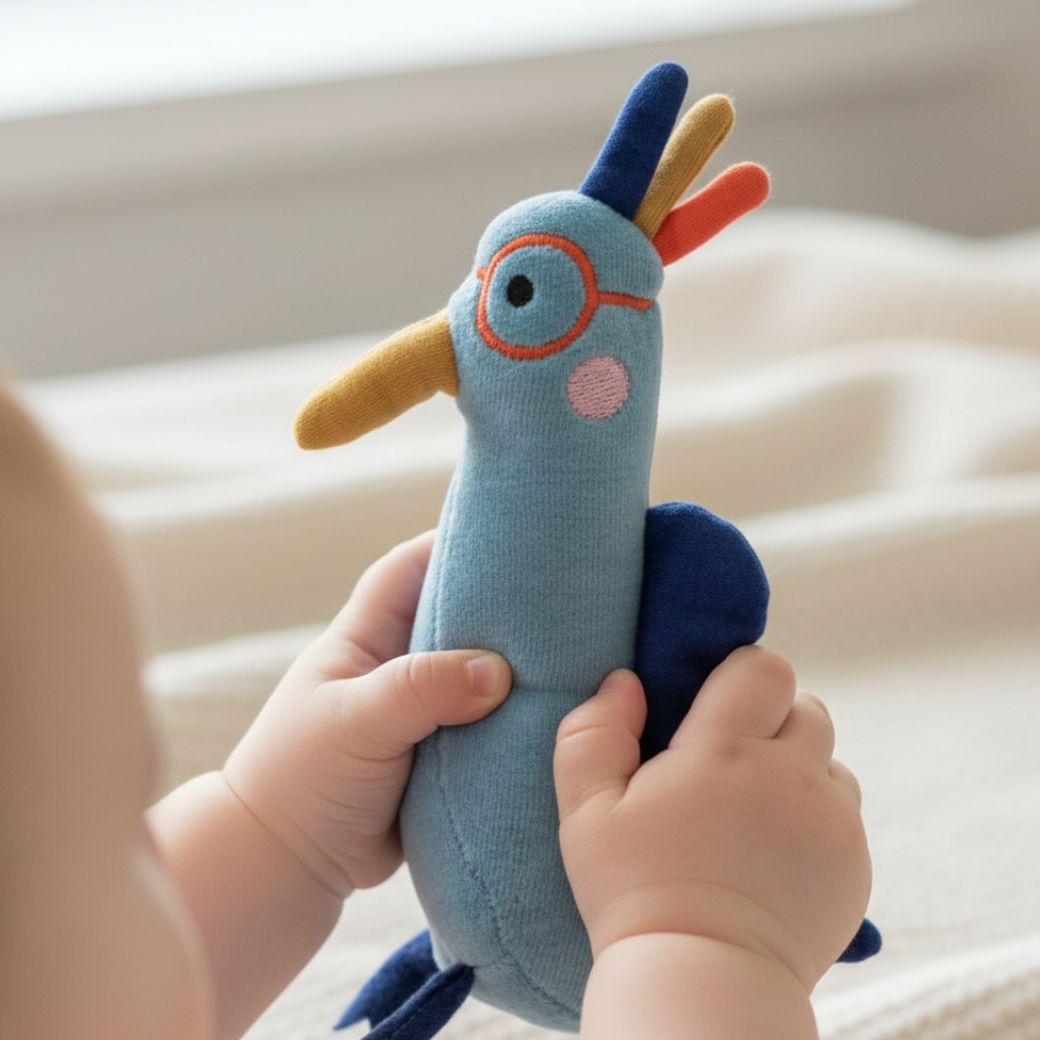 Chrastítko Modrý Ptáček Moulin Roty