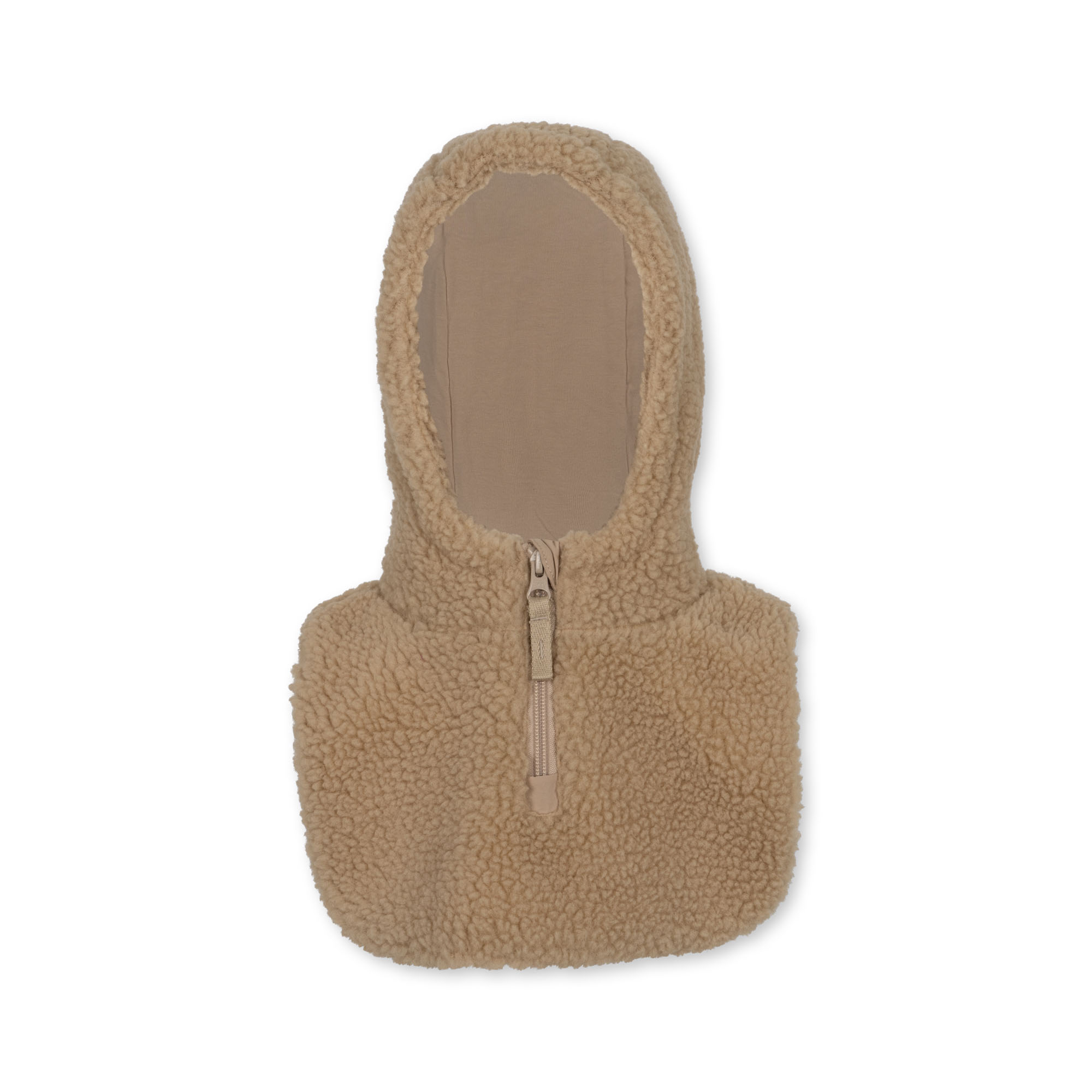 KONGES SLOJD Nákrčník a kapuce TEDDY -  OXFORD TAN Velikost: 5-8Y