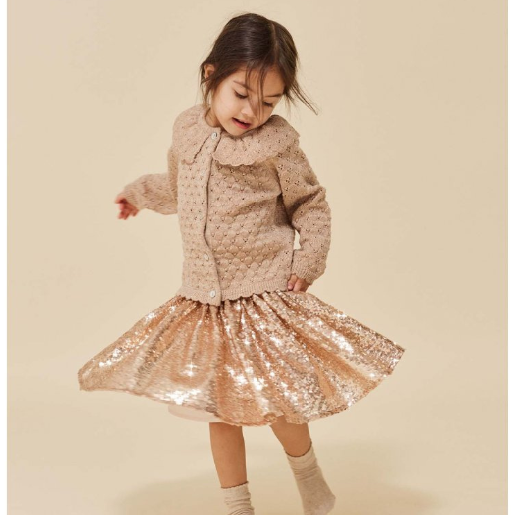 KONGES SLOJD sukně SEQUIN GOLD BLUSH Velikost: 5-6y