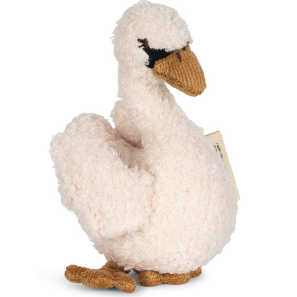 KONGES SLOJD Plyšová labuť SWAN OFF WHITE