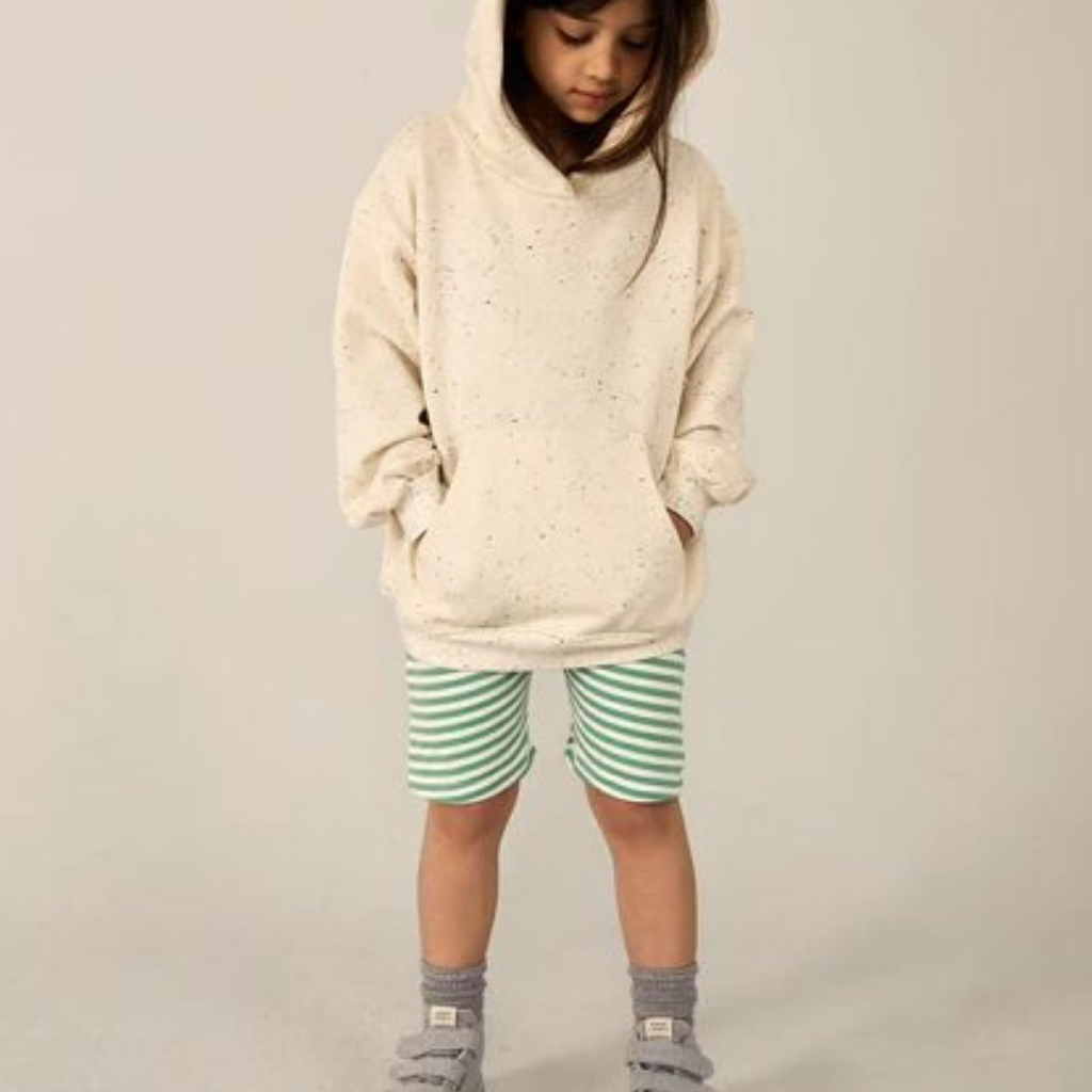 GRAY LABEL Kraťasy GOTS / Bright Green - Off White Velikost: 1-2y