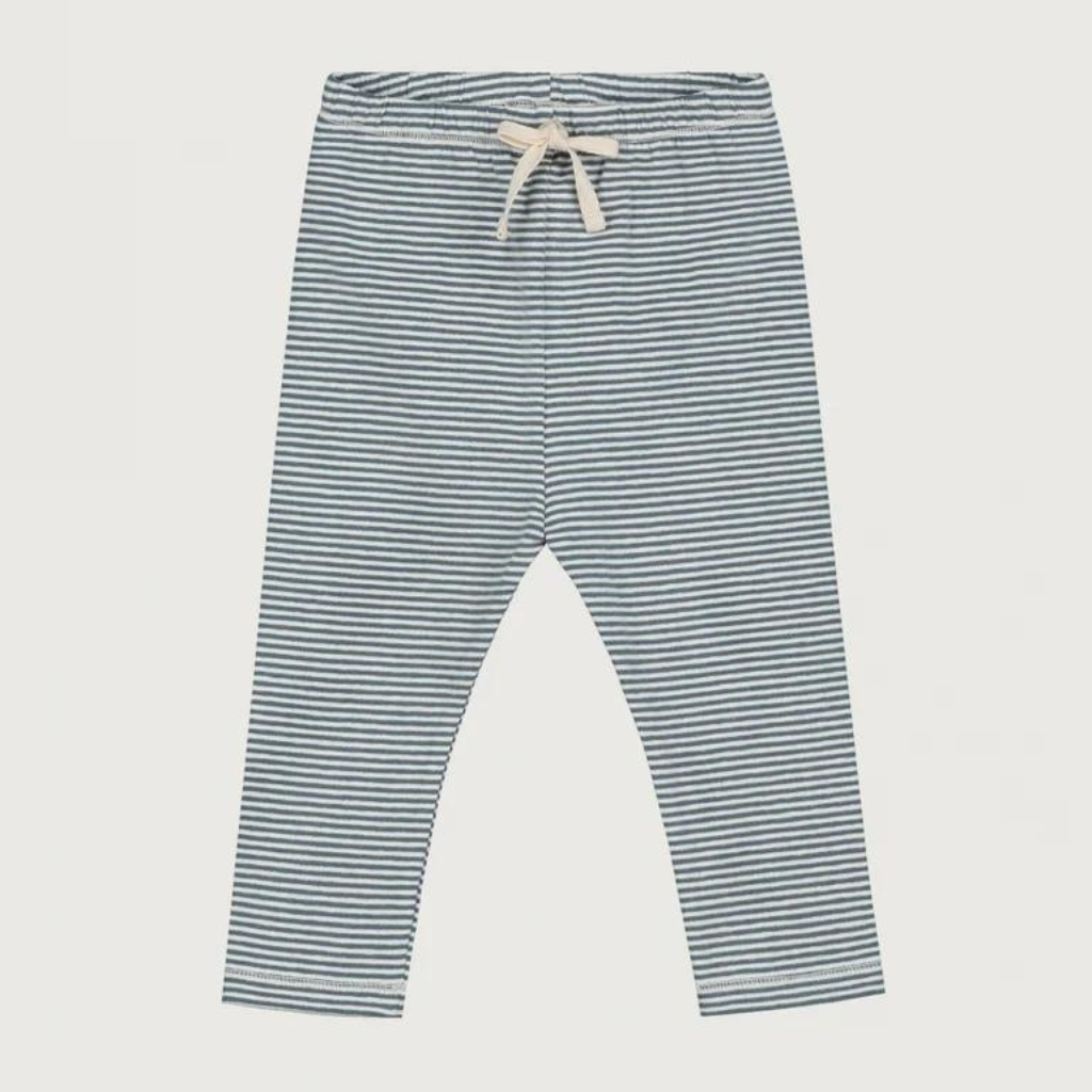 GRAY LABEL Legíny pro miminko GOTS / Blue Grey - Cream Velikost: 9-12m
