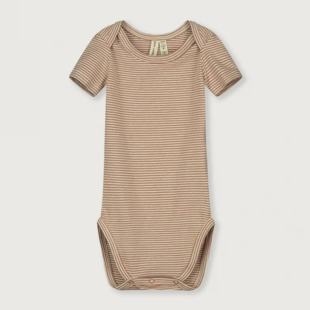 GRAY LABEL Body pro miminka GOTS / Biscuit - Cream Velikost: 18-24M