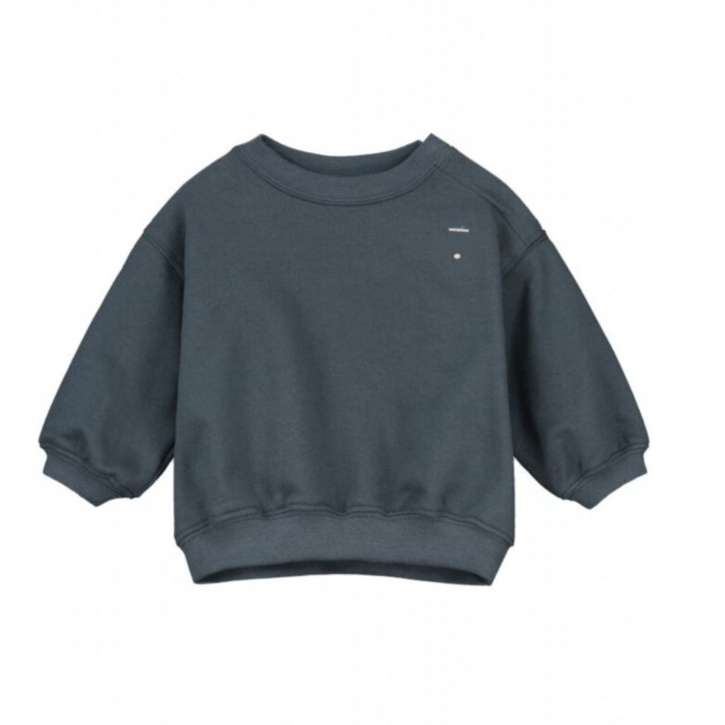 GRAY LABEL Mikina pro miminka GOTS / Blue Grey Velikost: 18-24M