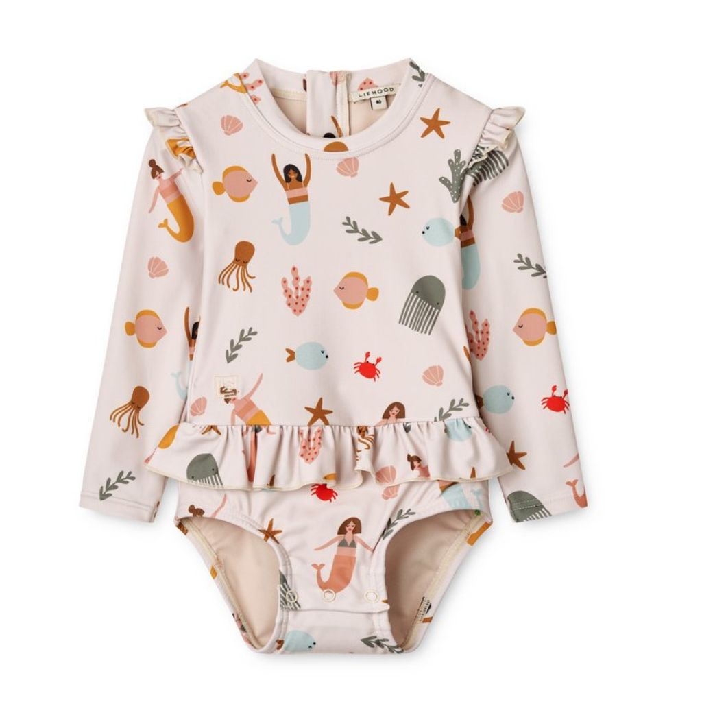 LIEWOOD Baby plavky Sille - Mermaids / Sandy Velikost: 68