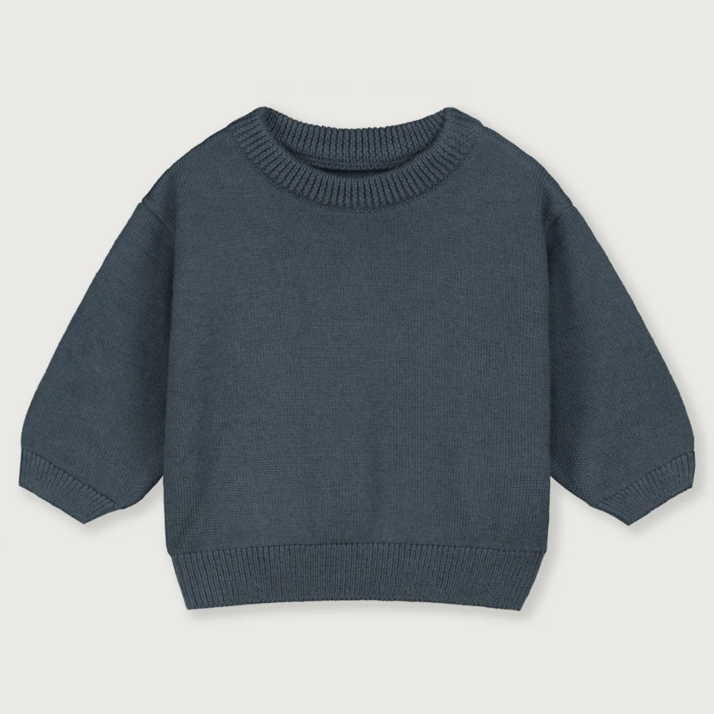 GRAY LABEL Svetr pro miminko RWS - Blue Grey Velikost: 0-6m