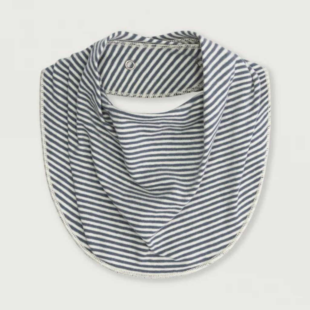 GRAY LABEL Dětský slintáček GOTS - Blue Grey - Cream
