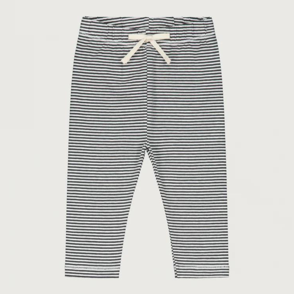 GRAY LABEL Legíny pro miminko GOTS - Nearly Black - Cream Velikost: 9-12m
