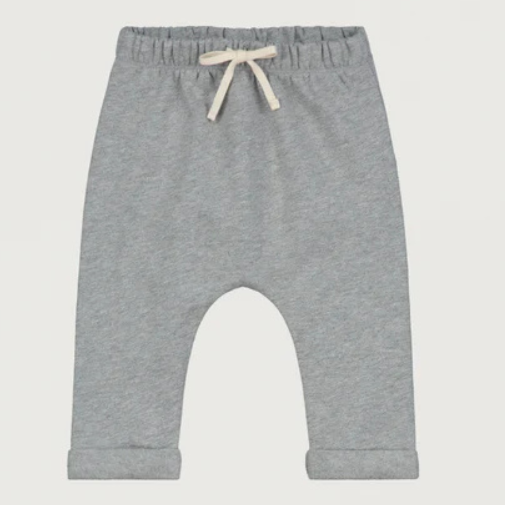 GRAY LABEL Tepláčky pro miminko GOTS -Grey Melange Velikost: 9-12m