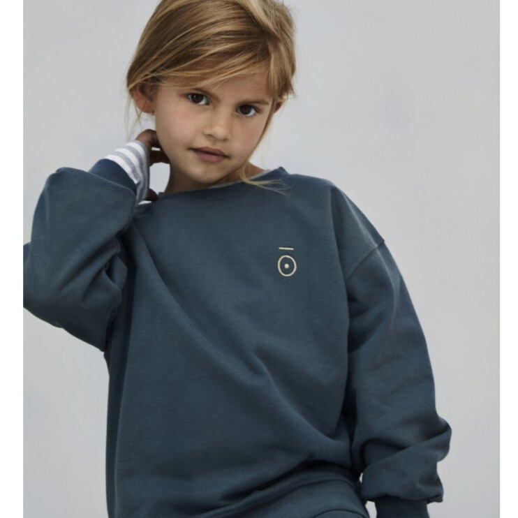 GRAY LABEL Mikina GOTS/ Blue Grey Velikost: 11-12y
