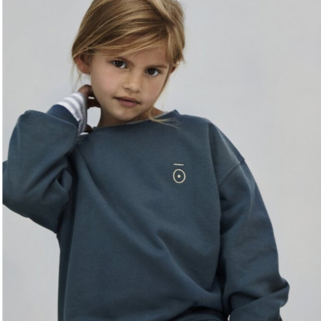 GRAY LABEL Mikina GOTS/ Blue Grey Velikost: 3-4y