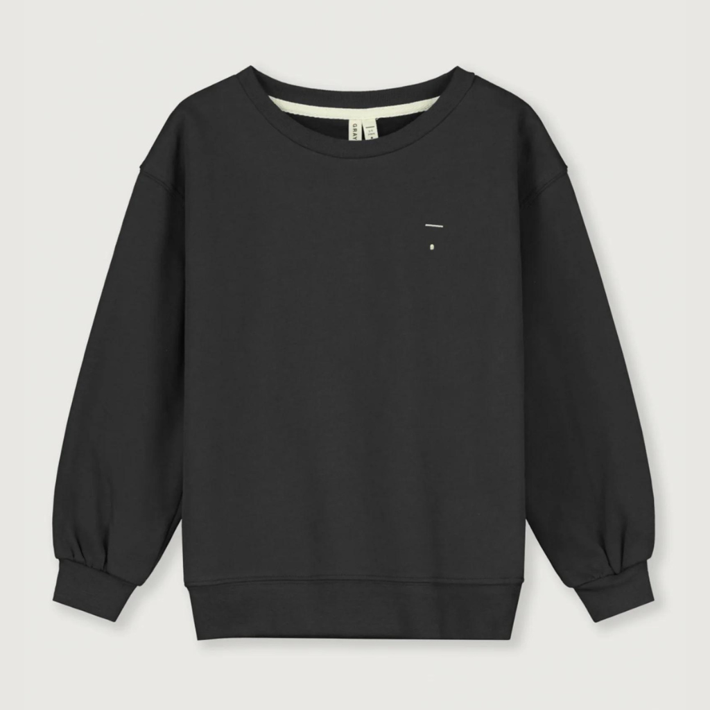 GRAY LABEL Mikina GOTS - Nearly Black Velikost: 2-3y