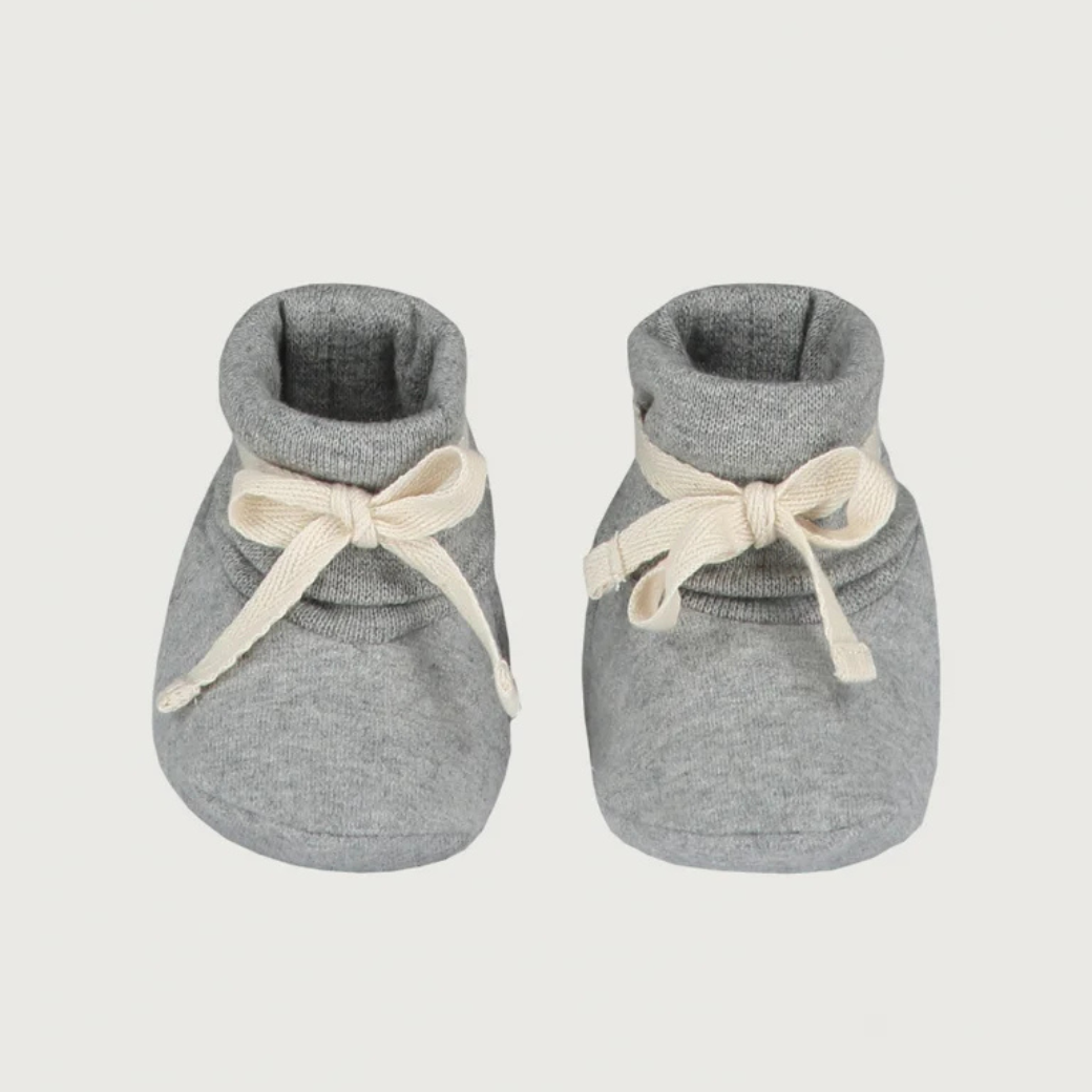 GRAY LABEL Ponožkové botičky GOTS - Grey Melange Velikost: 6-12m