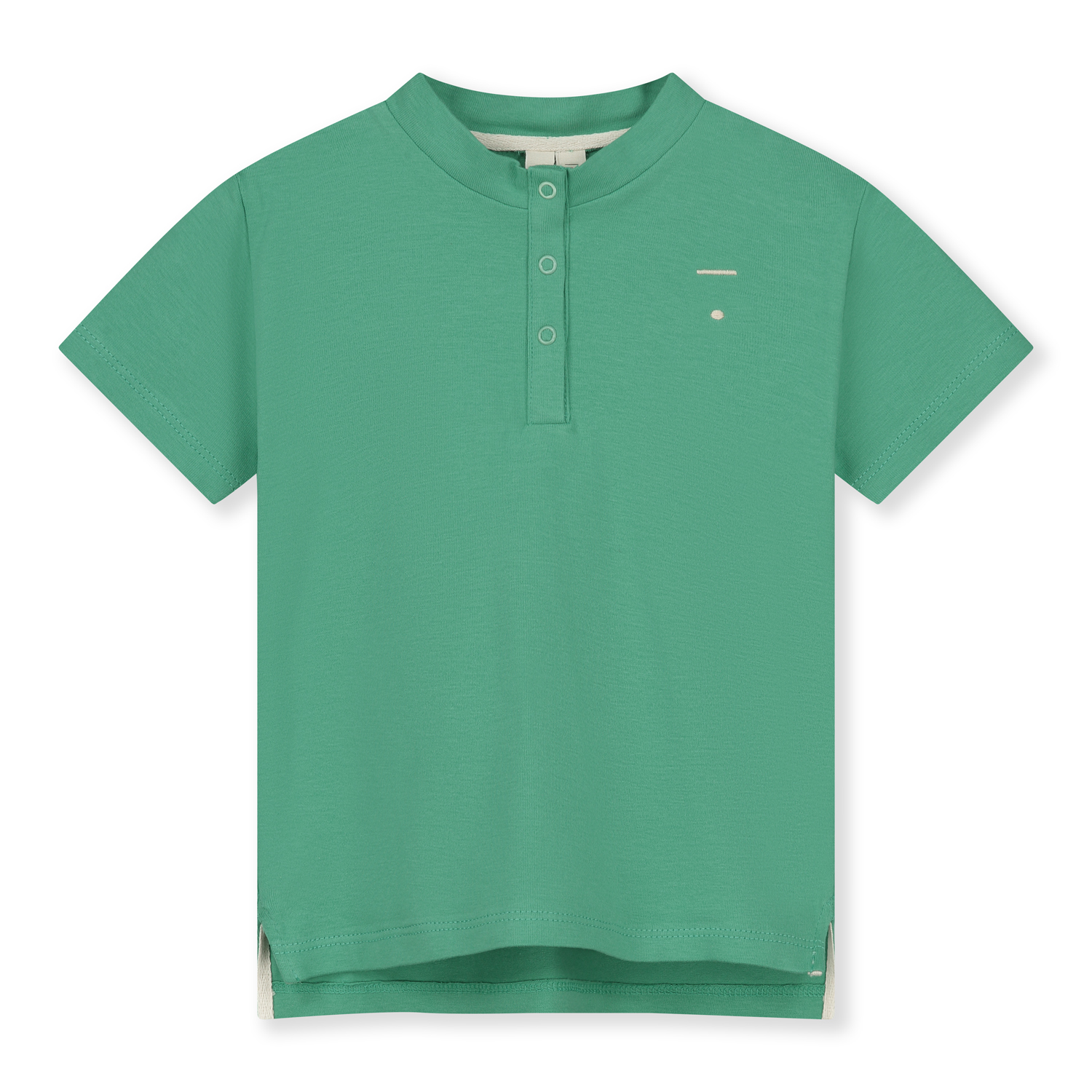 GRAY LABEL Baby Triko S/S Henley GOTS - Bright Green Velikost: 9-12m