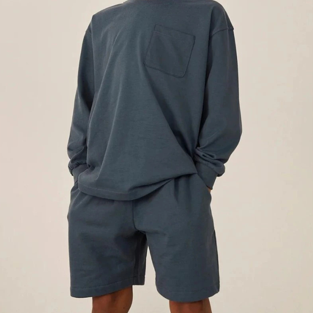 GRAY LABEL Bermudy GOTS - Blue Grey Velikost: 5-6y