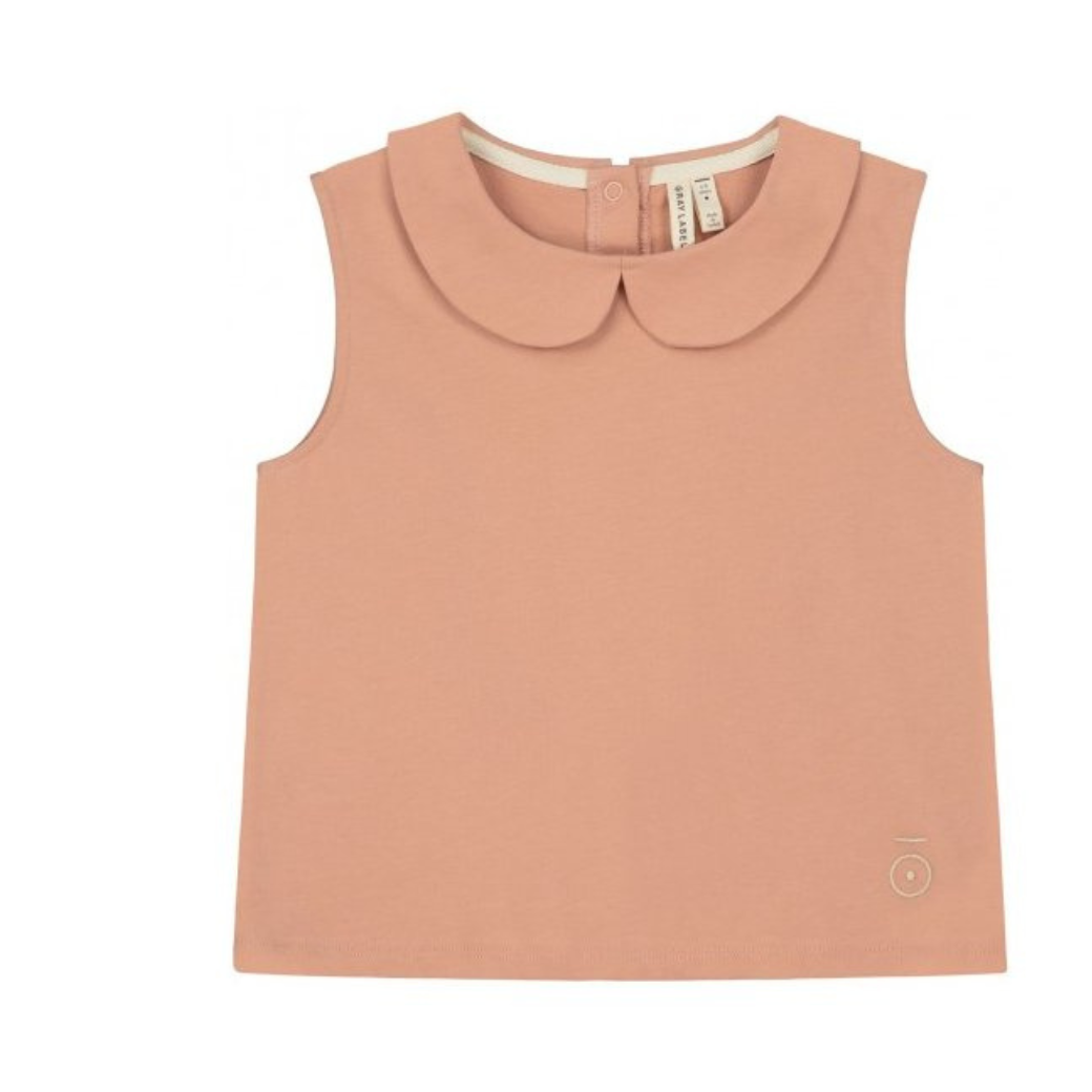 GRAY LABEL Tílko s límečkem GOTS - Biscuit Velikost: 3-4y