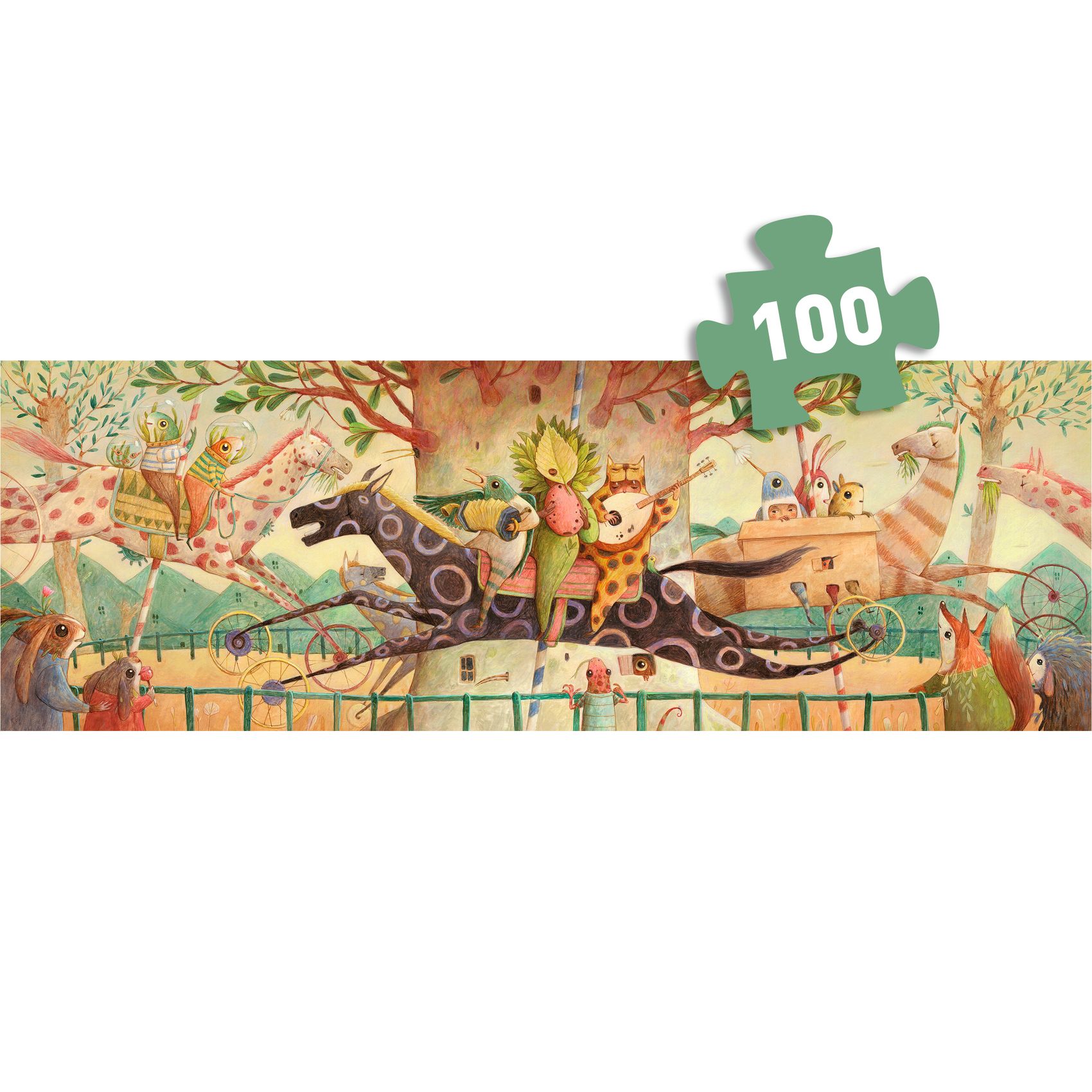 Panoramatické puzzle Wonderful Ride 100 dílků