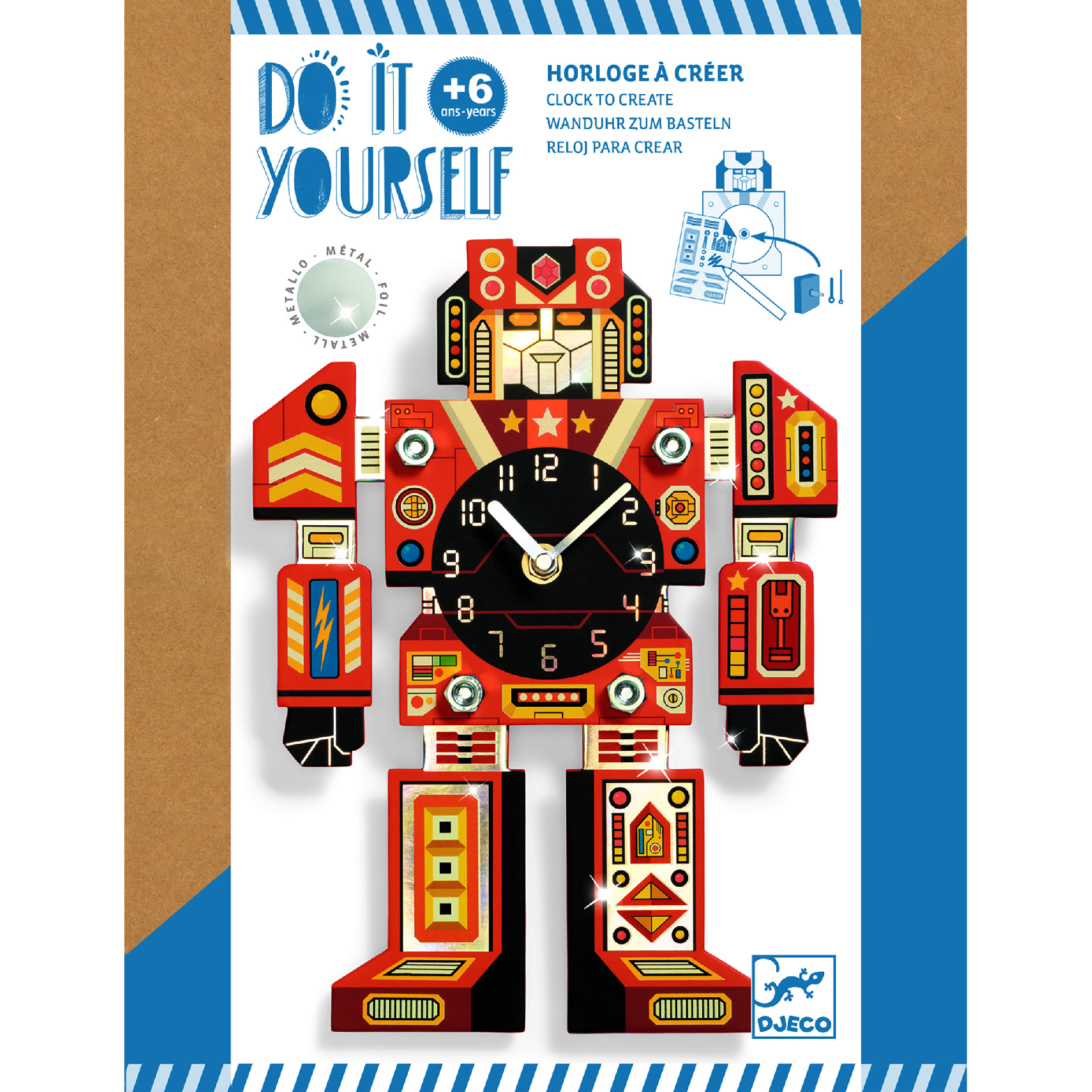 DIY Hodiny Robot DJECO