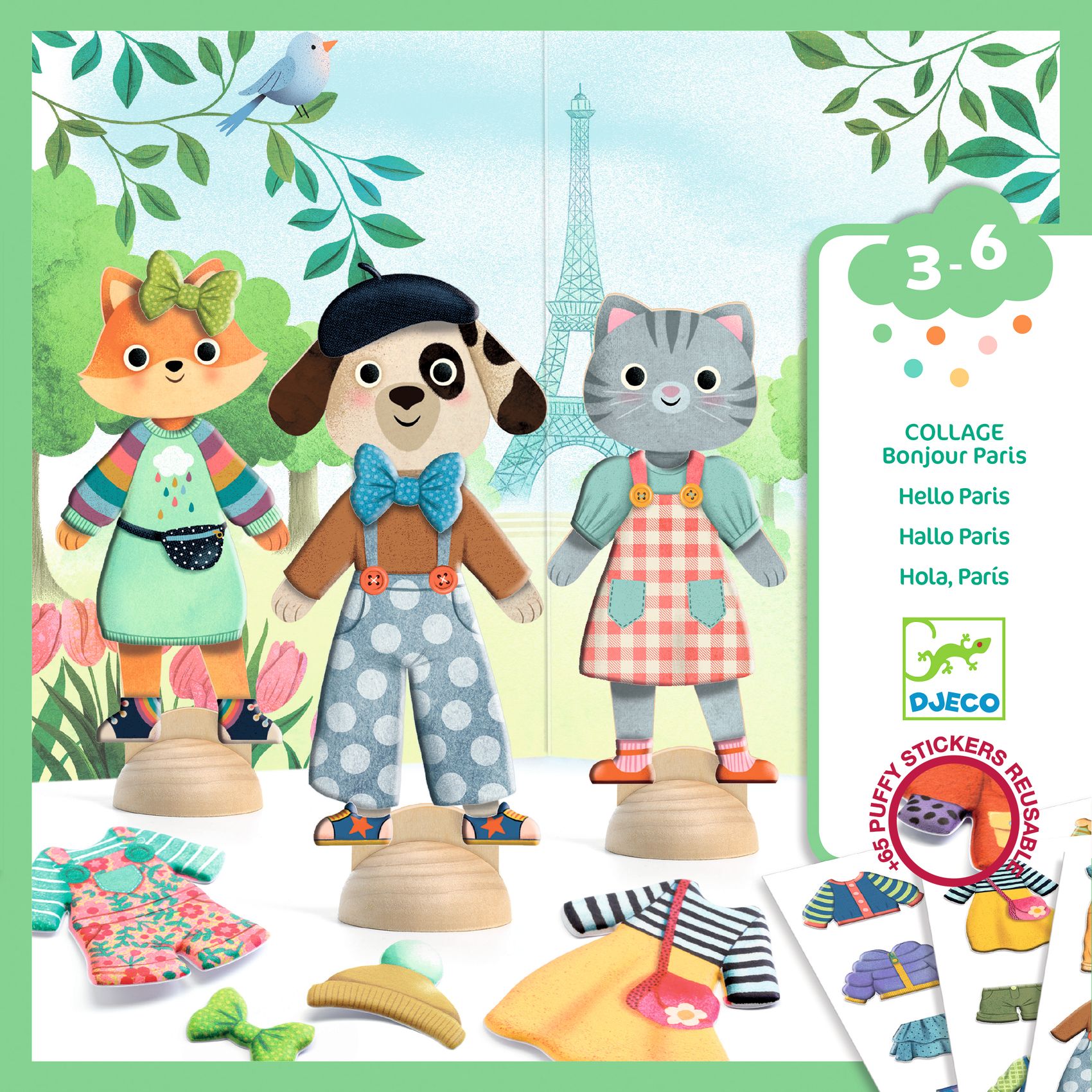 Levně DJECO Koláž Bonjour Paris