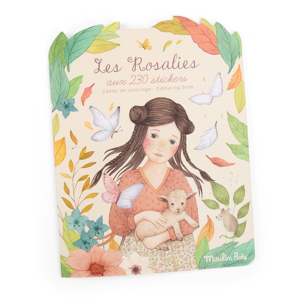 Moulin Roty knížka se samolepkami Les Rosalies