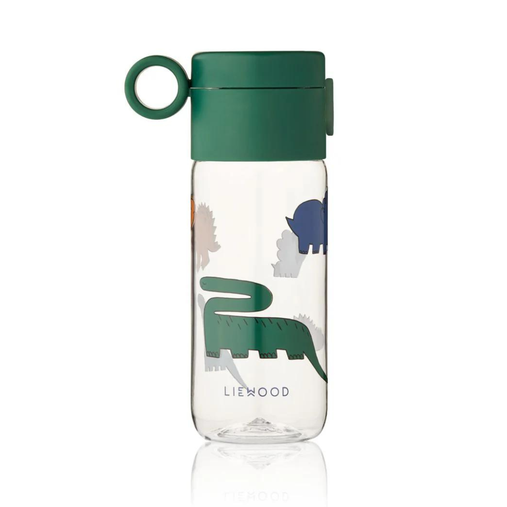 LIEWOOD tritanová láhev Clemence 350 ml - Dinosaurs / Mist