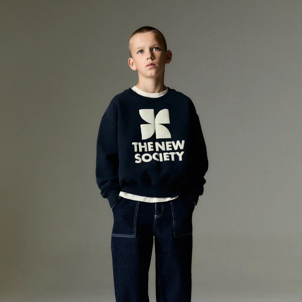 THE NEW SOCIETY Mikina Space - Midnight navy Velikost: 4y