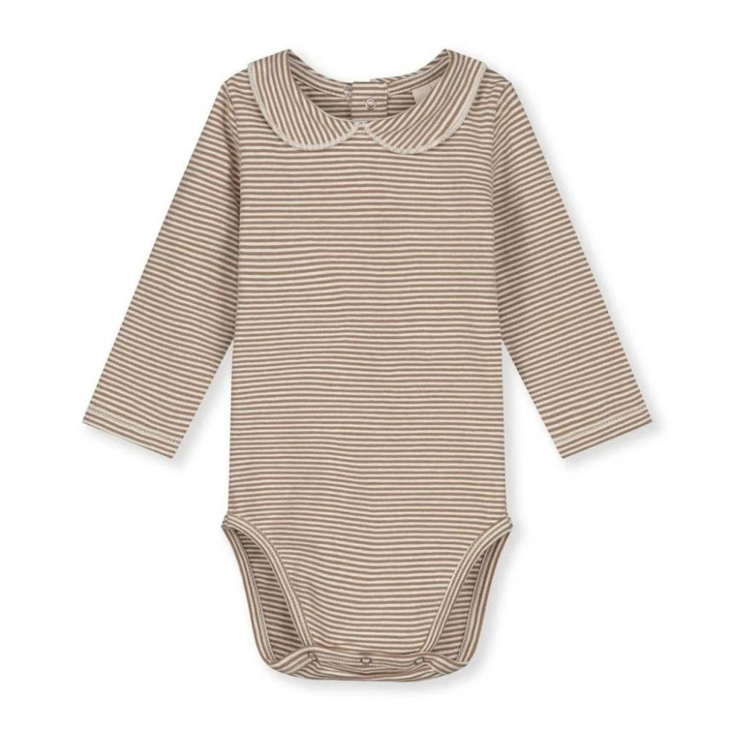 GRAY LABEL Baby overálek s límečkem GOTS - Biscuit - Cream Velikost: 3-6m