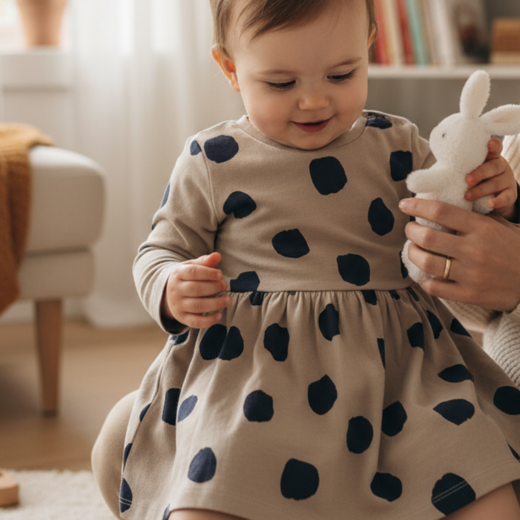 LIEWOOD Šaty Lima Baby - Spot dots / Mist Velikost: 74