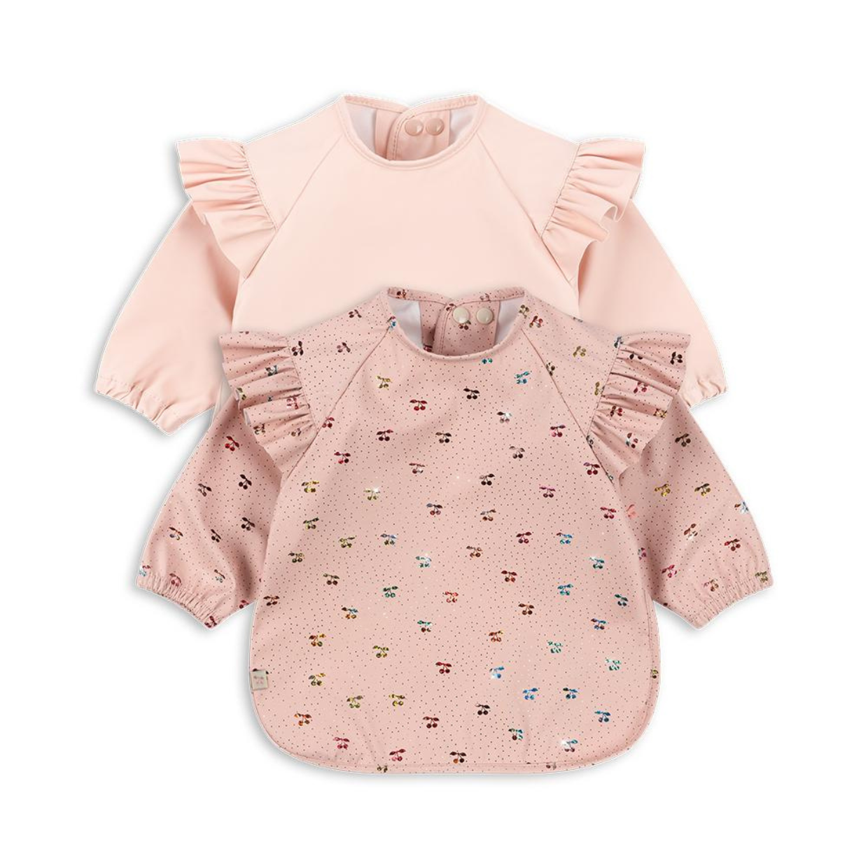 KONGES SLOJD Bryndáky s rukávem - FAIRY CHERRY / CAMEO ROSE Velikost: 6-12m