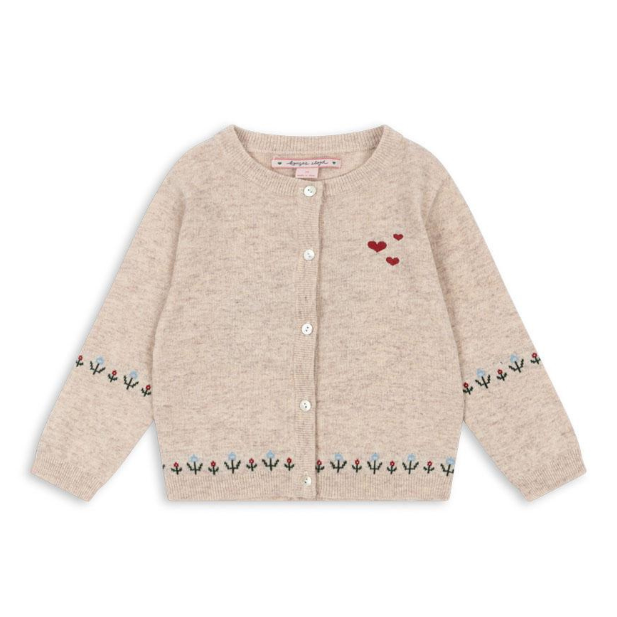 KONGES SLOJD Kardigan ELI - OFF WHITE MELANGE Velikost: 5-6y